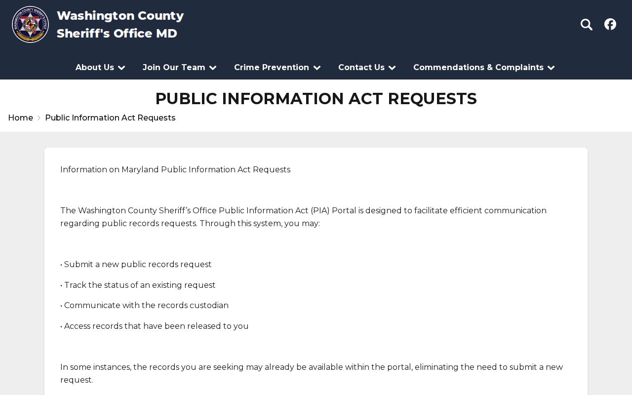 Washington County release records request process and response targets