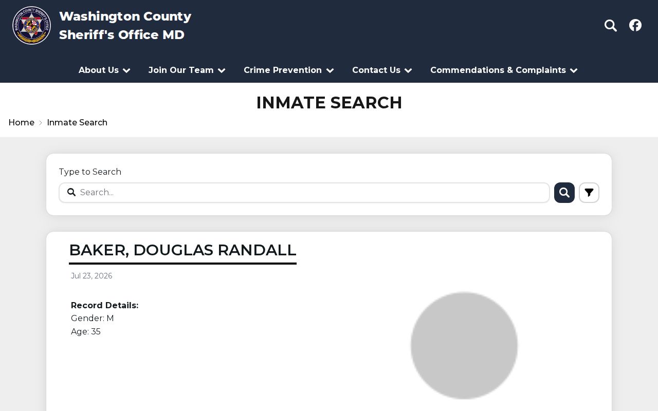 Washington County current inmate cards used before a released inmate lookup